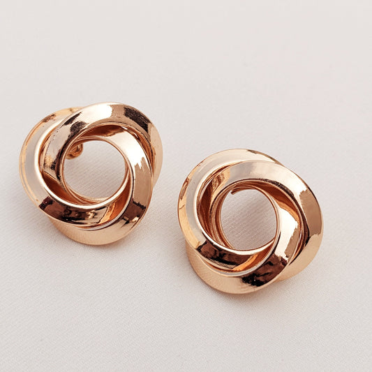 Gold Hollow knotted Studs