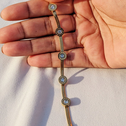 Roman Numeral Snake Chain Bracelet