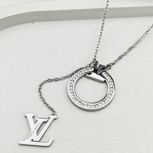 925Sterling Silver LV Necklace